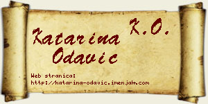 Katarina Odavić vizit kartica